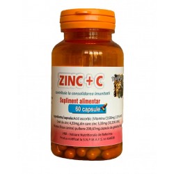 ZINC+VITAMINA C MEDICER(Cu macese) 60 CAPSULE ZINC+VITAMINA C MEDICER(Cu macese) 60 CAPSULE